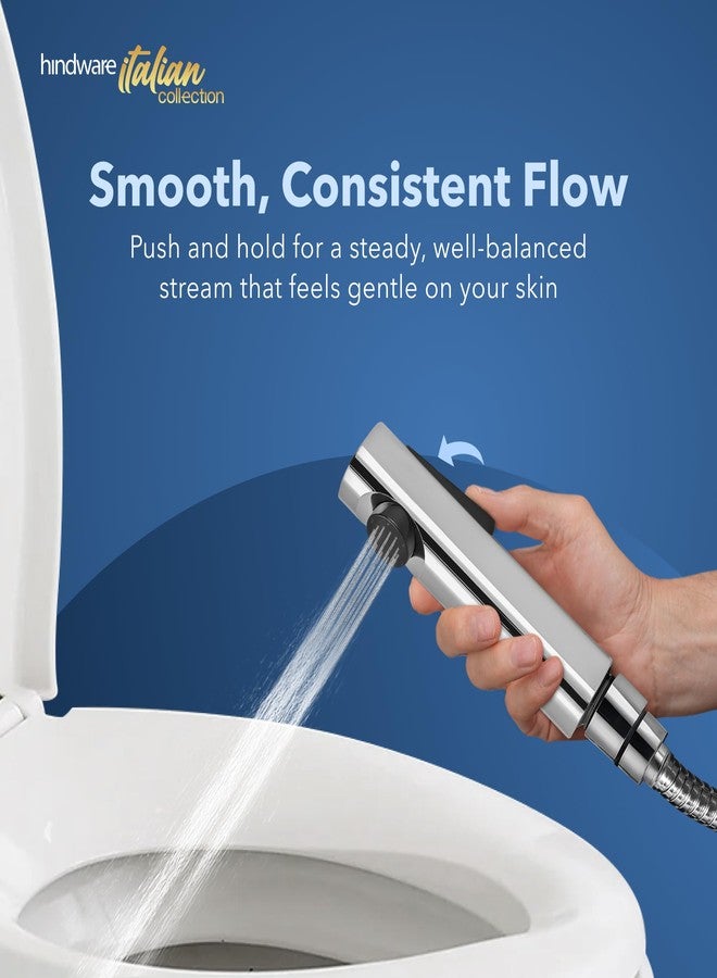 Hindware Italian Collection F160194CP Health Faucet for Bathroom | Made of ABS | Comes with 1.2m SS Tube | Easy Grip | Soft on Skin | Light Weight | Added Filter | Starc | 1-Year Manufacturer Warranty - Image 2